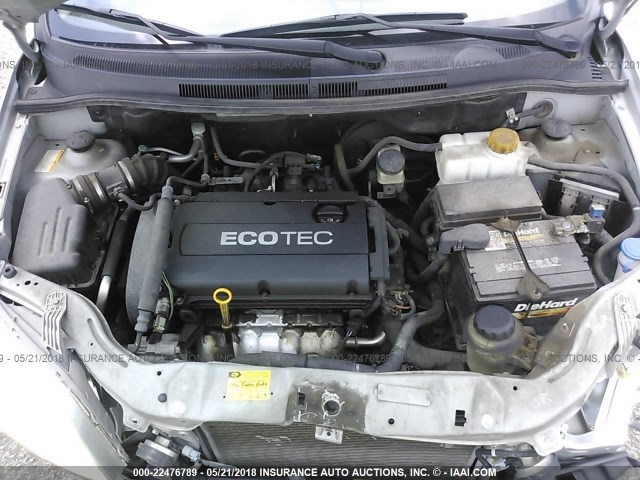 KL1TD66E09B315865 - 2009 CHEVROLET AVEO LS/LT 银色 照片 10