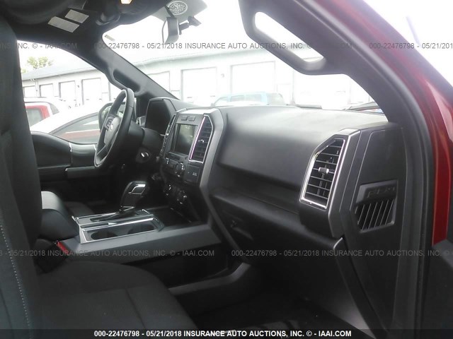 1FTEX1EP6GFD39026 - 2016 FORD F150 SUPER CAB RED photo 5