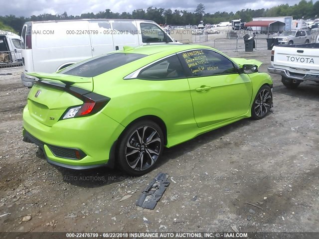 2HGFC3A5XJH750632 - 2018 HONDA CIVIC SI GREEN photo 4