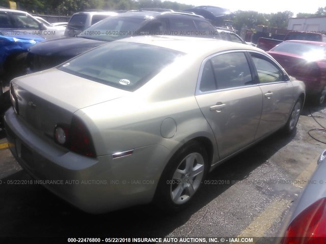 1G1ZB5EB8AF155623 - 2010 CHEVROLET MALIBU LS GOLD photo 4
