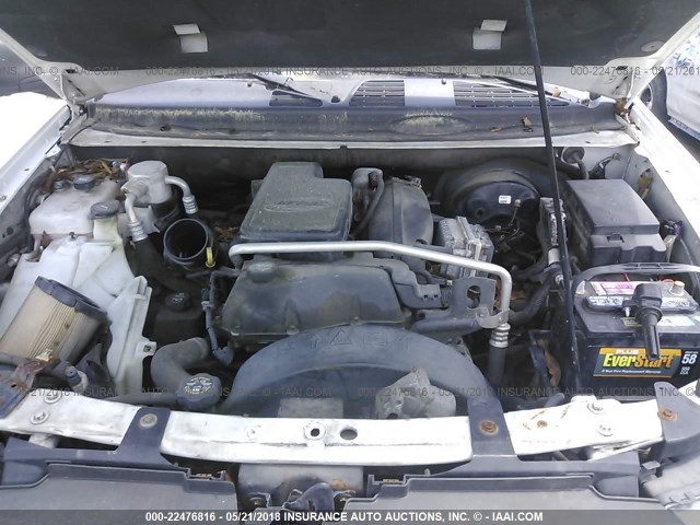 1GNDT13S342426178 - 2004 CHEVROLET TRAILBLAZER LS/LT WHITE photo 10