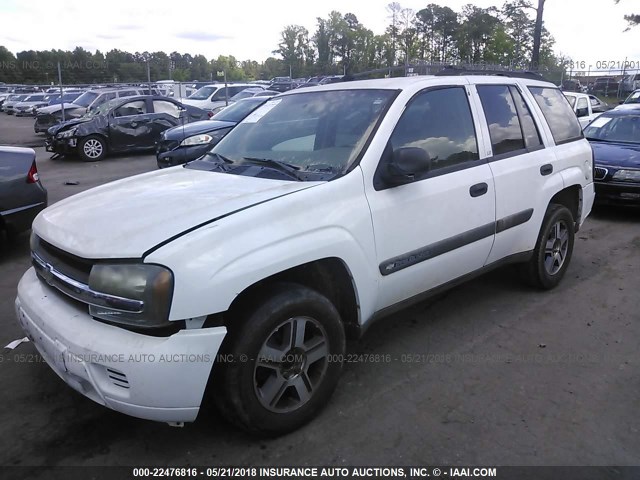 1GNDT13S342426178 - 2004 CHEVROLET TRAILBLAZER LS/LT WHITE photo 2