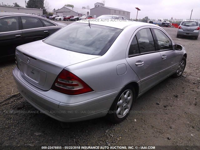 WDBRF64J31F064817 - 2001 MERCEDES-BENZ C 320 GRAY photo 4