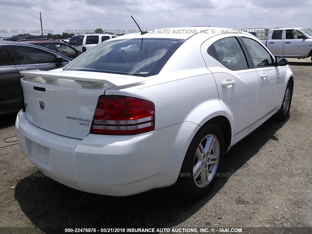 1B3LC56D09N506960 - 2009 DODGE AVENGER SXT/R/T WHITE photo 4