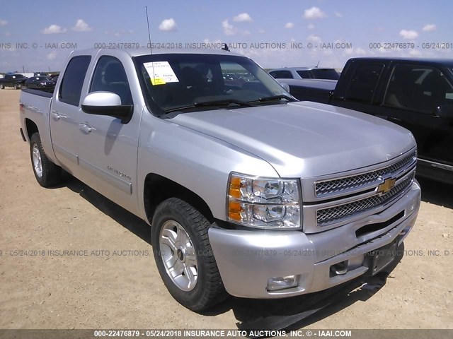 3GCPKSE77CG221704 - 2012 CHEVROLET SILVERADO K1500 LT SILVER photo 1