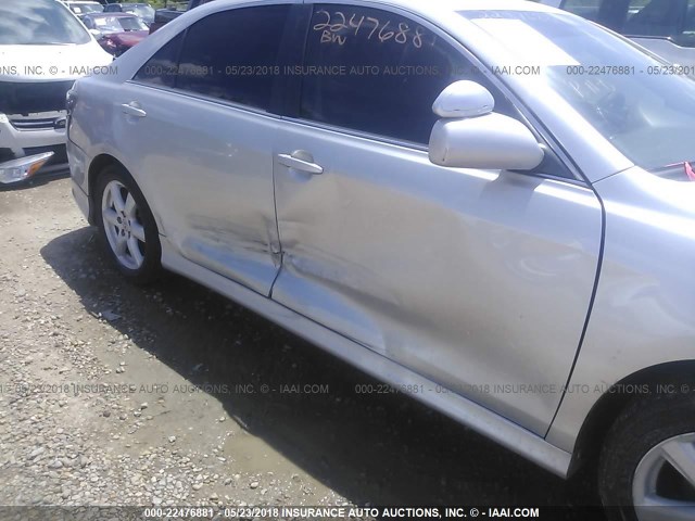 4T1BE46K99U881311 - 2009 TOYOTA CAMRY SE/LE/XLE SILVER photo 6