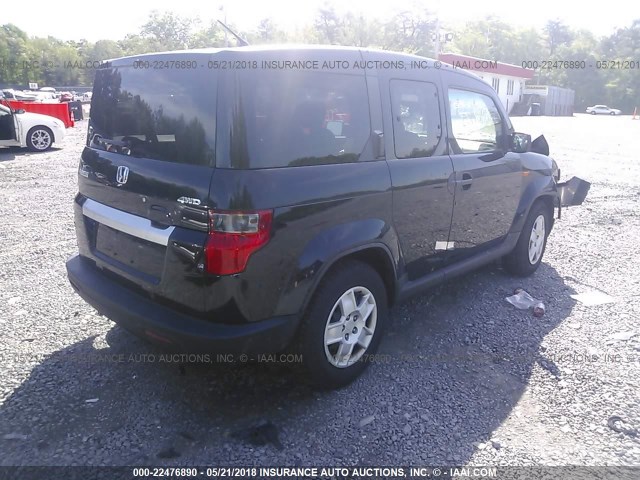 5J6YH2H36AL007681 - 2010 HONDA ELEMENT LX BLACK photo 4