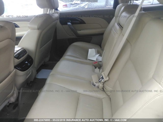 2HNYD28449H521445 - 2009 ACURA MDX TECHNOLOGY WHITE photo 8