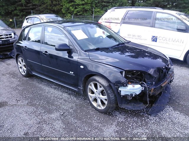 JM1BK343181155882 - 2008 MAZDA 3 HATCHBACK BLACK photo 1