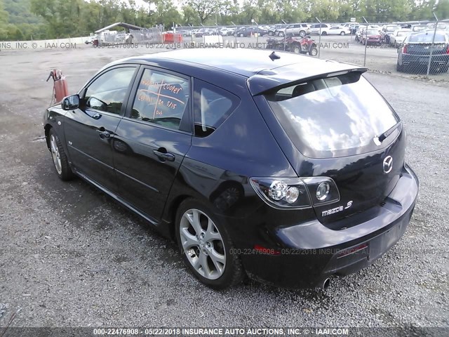 JM1BK343181155882 - 2008 MAZDA 3 HATCHBACK BLACK photo 3