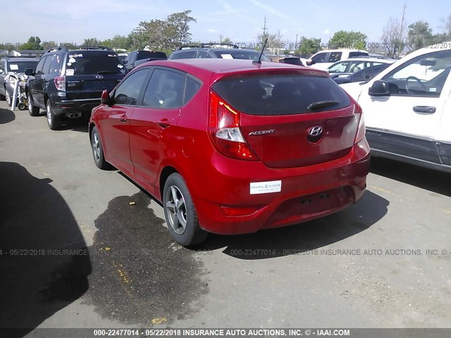 KMHCT5AE7CU001389 - 2012 HYUNDAI ACCENT GLS/GS RED photo 3