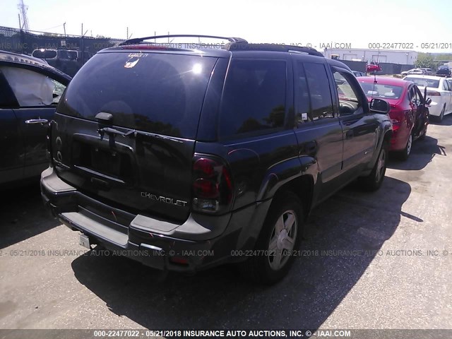 1GNDT13S942429120 - 2004 CHEVROLET TRAILBLAZER LS/LT BLACK photo 4