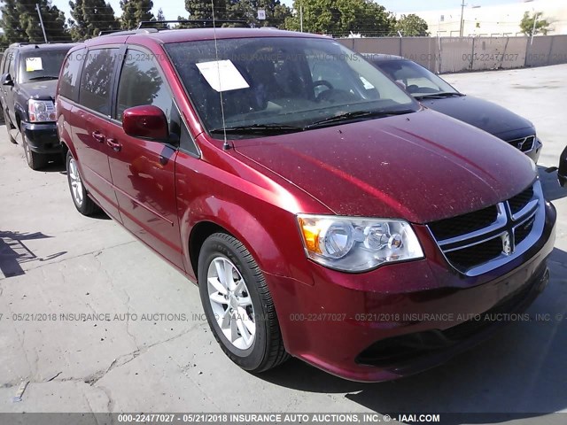 2C4RDGCG1ER202503 - 2014 DODGE GRAND CARAVAN SXT RED photo 1