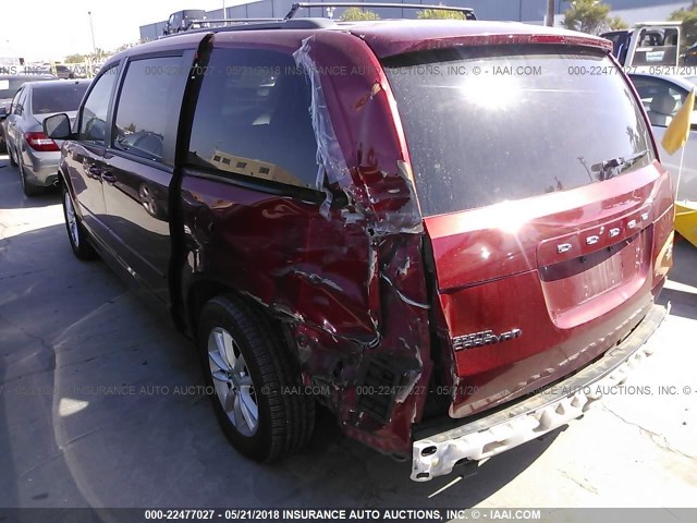 2C4RDGCG1ER202503 - 2014 DODGE GRAND CARAVAN SXT RED photo 3