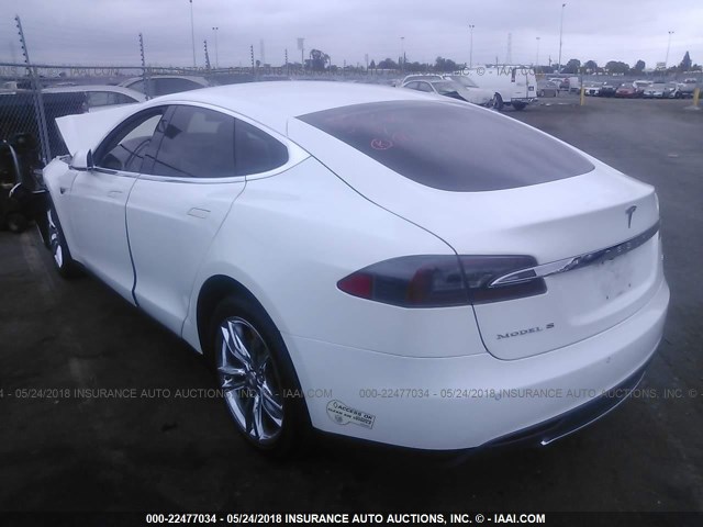 5YJSA1H17EFP28805 - 2014 TESLA MODEL S Սպիտակ լուսանկար 3