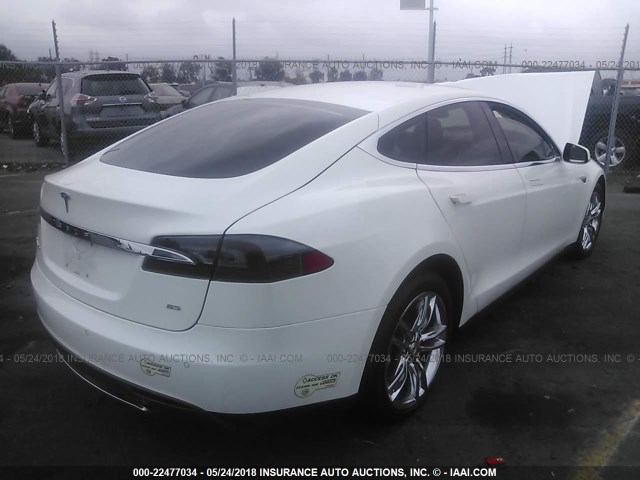 5YJSA1H17EFP28805 - 2014 TESLA MODEL S Սպիտակ լուսանկար 4
