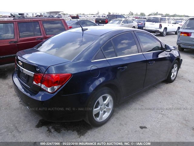 1G1PF5S90B7167838 - 2011 CHEVROLET CRUZE LT BLUE photo 4