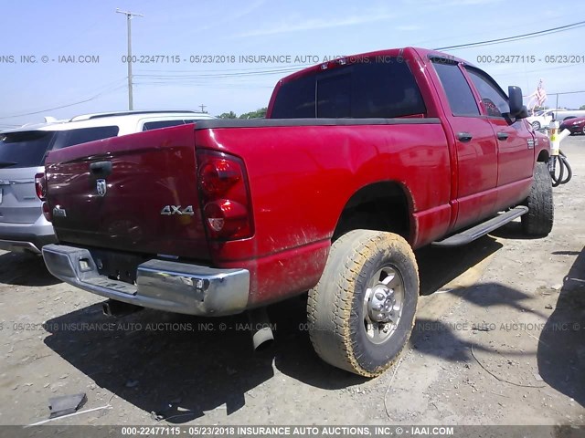 3D7KS28A78G159011 - 2008 DODGE RAM 2500 ST/SLT 红色 照片 4