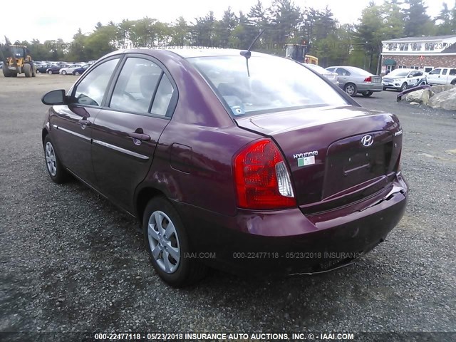 KMHCN46C38U249108 - 2008 HYUNDAI ACCENT GLS MAROON photo 3