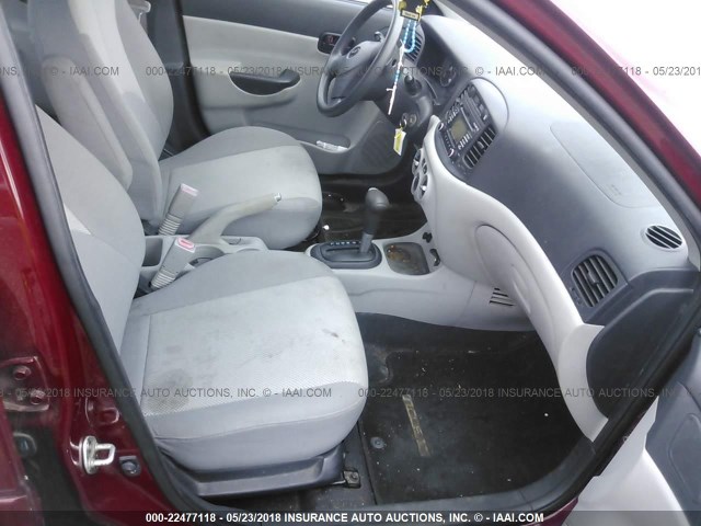 KMHCN46C38U249108 - 2008 HYUNDAI ACCENT GLS MAROON photo 5