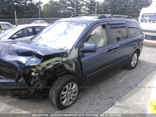 KNDMB233786197884 - 2008 KIA SEDONA EX/LX BLUE photo 2