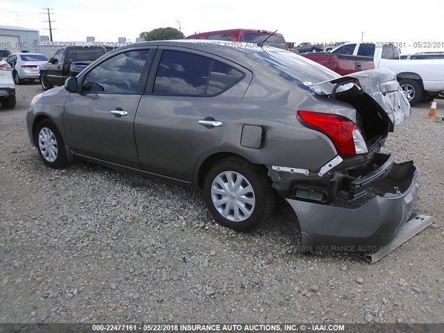 3N1CN7APXCL844947 - 2012 NISSAN VERSA S/SV/SL GRAY photo 3