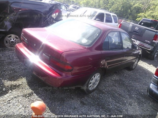 1Y1SK5383RZ003366 - 1994 GEO PRIZM LSI RED photo 4