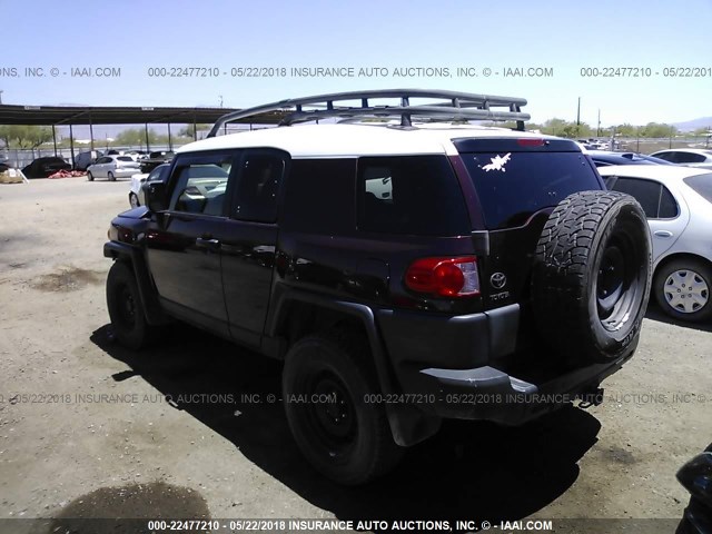 JTEBU11F970093984 - 2007 TOYOTA FJ CRUISER MAROON photo 3