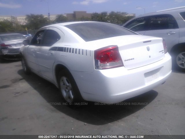 2B3CA3CV8AH312455 - 2010 DODGE CHARGER SXT WHITE photo 3