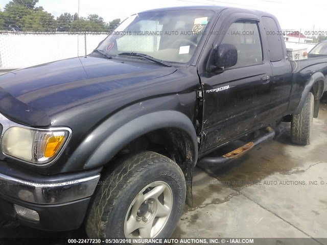 5TEWM72N64Z374375 - 2004 TOYOTA TACOMA XTRACAB BLACK photo 6