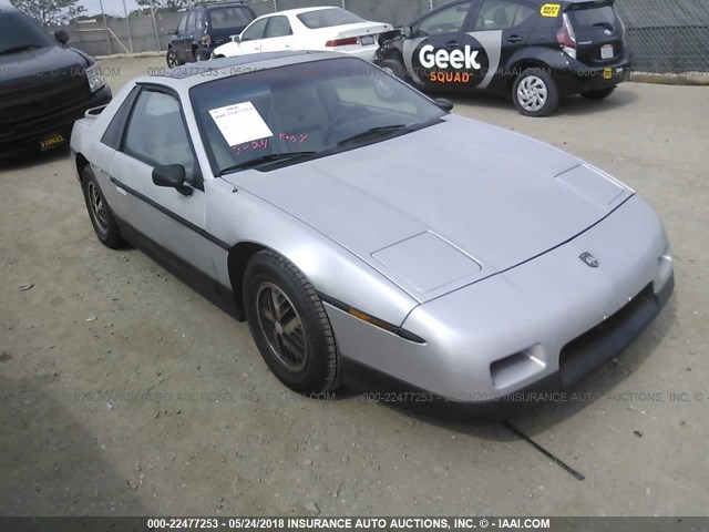 1G2PF37R8GP221404 - 1986 PONTIAC FIERO SE SILVER photo 1