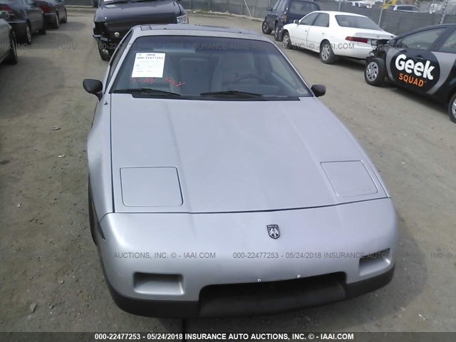 1G2PF37R8GP221404 - 1986 PONTIAC FIERO SE SILVER photo 6