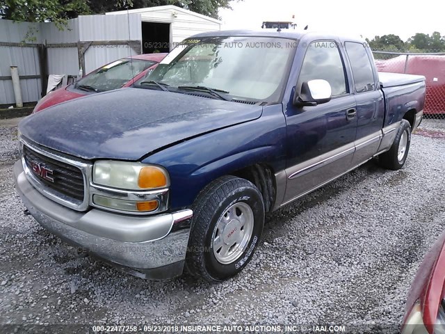 2GTEC19T121142963 - 2002 GMC NEW SIERRA C1500 BLUE photo 2