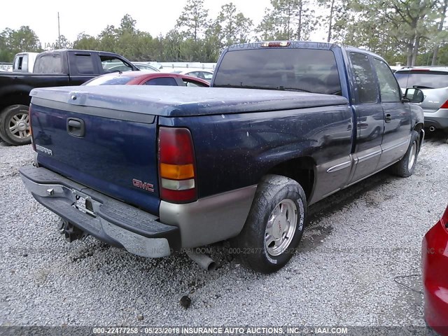 2GTEC19T121142963 - 2002 GMC NEW SIERRA C1500 BLUE photo 4