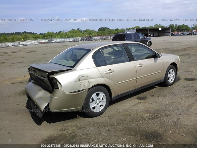 1G1ZT52805F260023 - 2005 CHEVROLET MALIBU LS GOLD photo 4