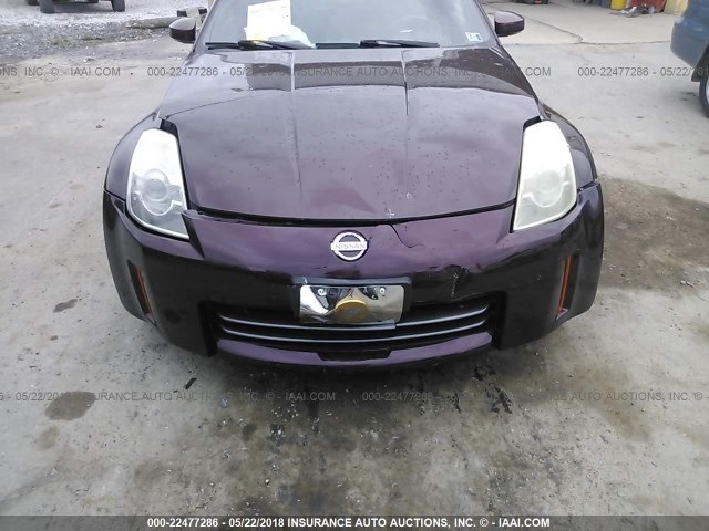 JN1AZ36D16M400305 - 2006 NISSAN 350Z ROADSTER BURGUNDY photo 6