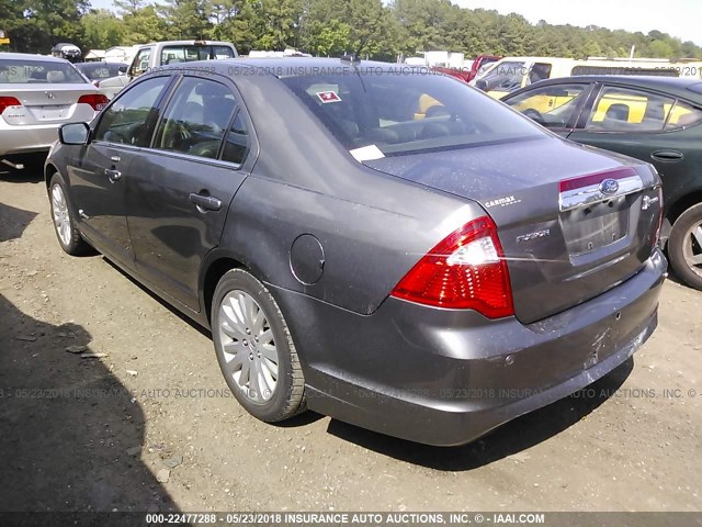 3FADP0L39AR225737 - 2010 FORD FUSION HYBRID 灰色 照片 3