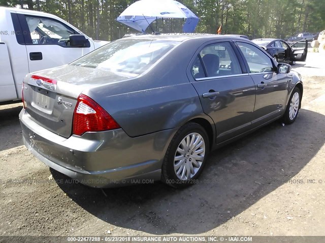 3FADP0L39AR225737 - 2010 FORD FUSION HYBRID 灰色 照片 4