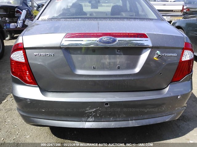 3FADP0L39AR225737 - 2010 FORD FUSION HYBRID 灰色 照片 6