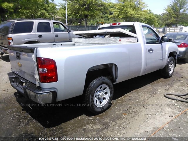 1GCNCPEA8DZ410764 - 2013 CHEVROLET SILVERADO C1500 SILVER photo 4