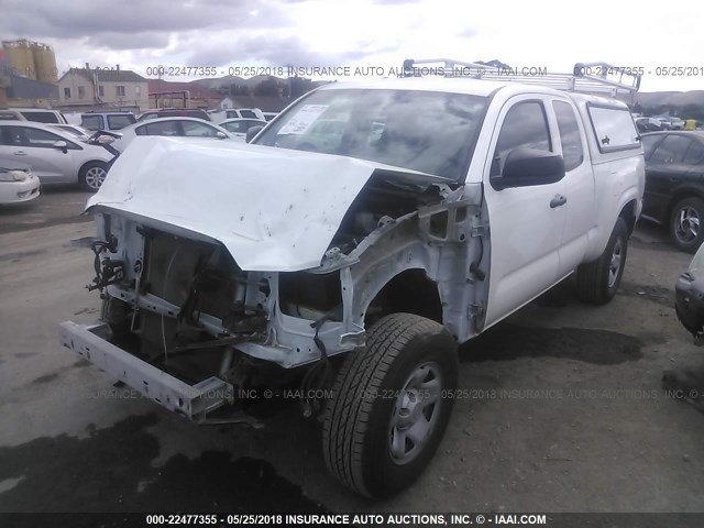 5TFRX5GNXGX073024 - 2016 TOYOTA TACOMA ACCESS CAB/SR/SR5 WHITE photo 2