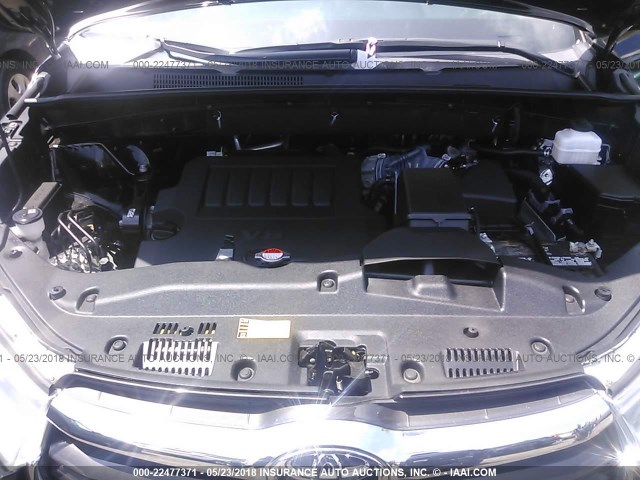 5TDJKRFH7GS302912 - 2016 TOYOTA HIGHLANDER XLE შავი ფოტო 10