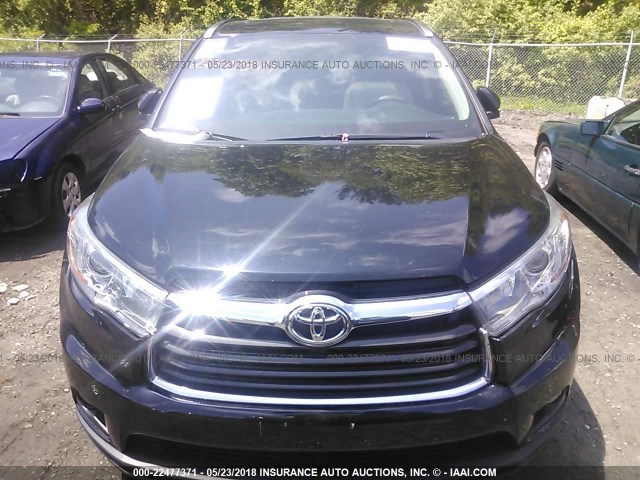 5TDJKRFH7GS302912 - 2016 TOYOTA HIGHLANDER XLE BLACK photo 6