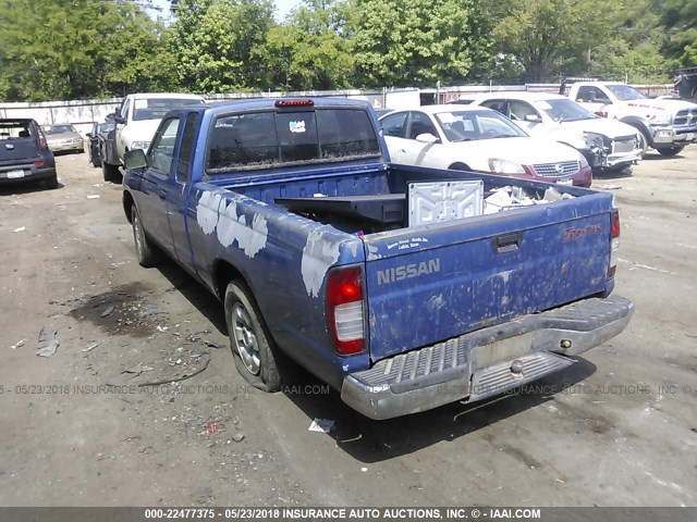 1N6DD26SXXC341342 - 1999 NISSAN FRONTIER KING CAB XE/KING CAB SE BLUE photo 3