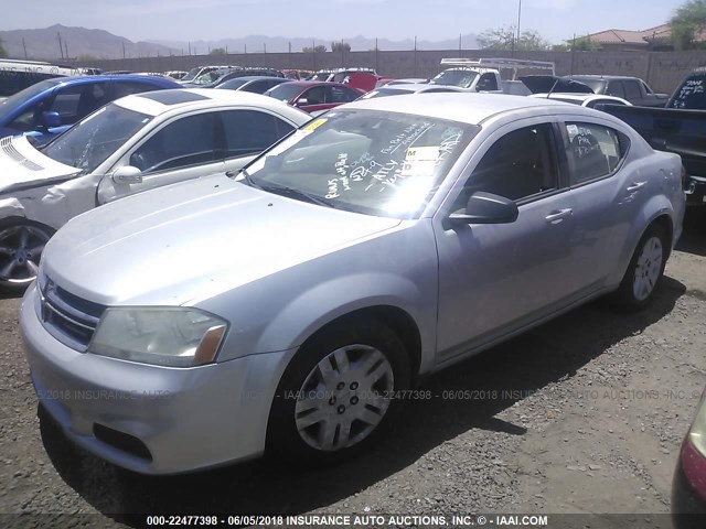 1C3CDZAB9CN134426 - 2012 DODGE AVENGER SE SILVER photo 2