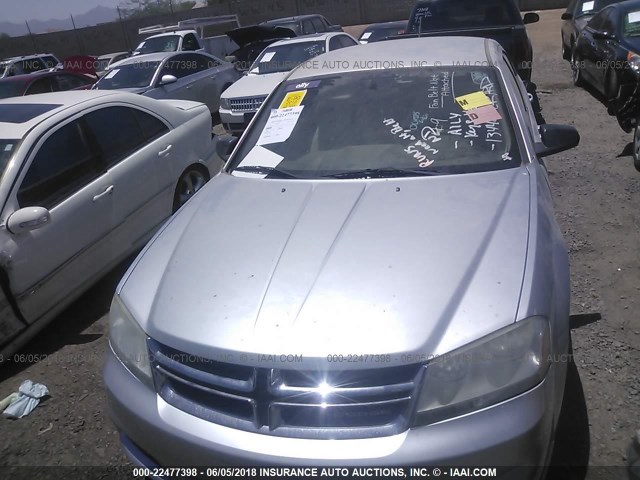 1C3CDZAB9CN134426 - 2012 DODGE AVENGER SE SILVER photo 6