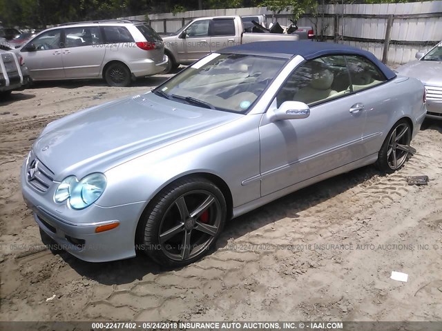 WDBTK56F28T098196 - 2008 MERCEDES-BENZ CLK 350 SILVER photo 2