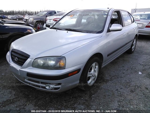 KMHDN56D15U172592 - 2005 HYUNDAI ELANTRA GLS/GT SILVER photo 2