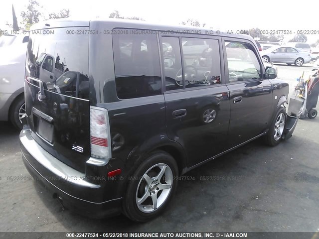 JTLKT324764098760 - 2006 TOYOTA SCION XB BLACK photo 4