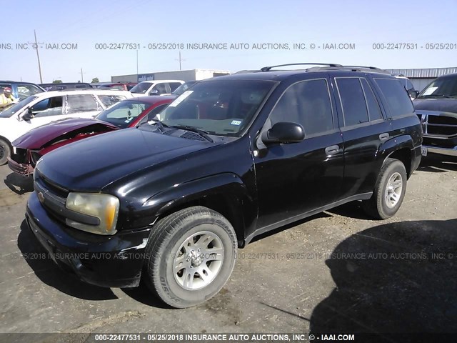 1GNDS13S462110732 - 2006 CHEVROLET TRAILBLAZER LS/LT BLACK photo 2